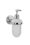 Croydex Hampstead Chrome Plated Soap Dispenser Holder - Durable Zinc Alloy Hand Soap Dispenser with Frosted Glass for Bathroom - Concealed Fixings & Easy Installation Included