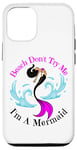 Coque pour iPhone 12/12 Pro Beach Don't Try Me I'm A Mermaid Funny Black Sirmaids Women