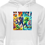 Klassisk Hoodie | Huvtröja för Vuxna Fortnite vs Minecraft