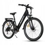 Samebike RS-A01 Pro 15AH 36V 500W 32KM/H Elcykelhjul 27,5" Electric City Bike Svart