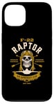 Coque pour iPhone 13 F 22 Raptor avion avion crâne style vintage