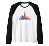 Dubai Souvenir Skyline UAE United Arab Emirate Reminder Raglan Baseball Tee