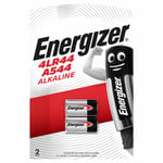 2 X Energizer Alcaline 4LR44 A544 Piles 6V PX28A 476A Paquet De 2