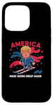 iPhone 15 Pro Max Donald Trump Skiing America - Make Skiing Great Again Case