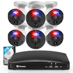 Swann 8 Channel 2TB NVR Recorder with 6 x 12MP Mega HD Enforcer™ Bullet Cameras, SWNVK-890106-EU, 420135