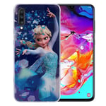 Elsa #11 Disney-skydd för Samsung Galaxy A70 - Blå