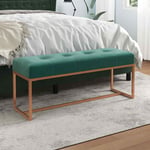 Banc Vert fonc� 110x36x45 cm Velours