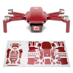 Wrapgrade Skin Sticker Set Compatible with DJI Mini 2 (JAPAN RED)