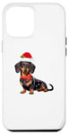 Coque pour iPhone 12 Pro Max Dachshund Santa Funny Xmas Lights Dachshund Merry Christmas