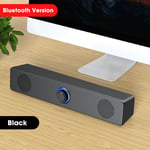 Barre de son pour ordinateur Filaire et sans fil Bluetooth Home 3D Filaire Haut-parleur Surround Subwoofer SoundBar pour PC Theater TV Haut-parleur, Version mise a niveau 2