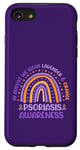 Coque pour iPhone SE (2020) / 7 / 8 En août, nous portons lavande et orange Psoriasis Rainbow Meme