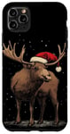 iPhone 11 Pro Max Christmas Magic Moose in Santa Hat Costume for Cozy Xmas Case