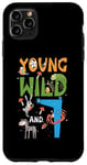 Coque pour iPhone 11 Pro Max Anniversaire du zoo pour enfant de 7 ans - Animaux de la jungle