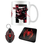 Pyramid International Spider-Man Web Glitch Miles Morales Ensemble de tasses Taille unique Noir/rouge/blanc