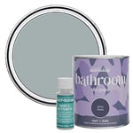 Rust-Oleum Grey Water-Resistant Bathroom Tile Paint in Gloss Finish - Mineral Grey 750ml