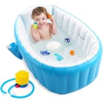 Baignoire Enfants Gonflable pour Bébés,Cuve Piscine pour Été Bain Souple, Baignoire Anti-Glissante Pliable Voyage Epais Bébé Bain Douche Bassine