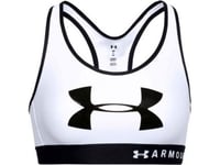 Under Armour Under Armour Mid Keyhole Graphic Bra 1344333-100 Białe Xs