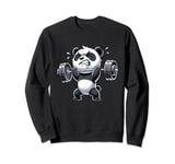 Panda Lifting Weights Gym Workout Fitness Sweatshirt