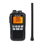 Retevis RM01 Marine Radio, IP67 Étanche Talkie Walkie Marine VHF, Vibration, Flottant 88 Canaux, Radio Marine Portable pour Kayaky Bateau de Pêche (Noir, 1Pcs)