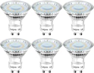 Lepro Ampoules LED GU10 L750, Blanc Chaud 2700K, 4W Equivaut a 50W Ampoule Halogene, 325lm, 100 Larges Faisceaux, Ampoules LED Spot - 6PCS