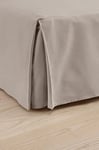 Jotex Cache-sommier en Coton Bio - Hauteur 45 cm - Gris Beige - 120 x 200 cm