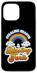 Coque pour iPhone 13 Pro Max Stealing Hearts & Blasting Pets Funny Valentines Rainbow