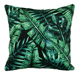 Coussin canape 40 x 40 cm, avec Motif Tropical, Vert - Coussin décoratif en Tissu Velours avec Rembourrage Doux - pour la Decoration salon, Deco Chambre à Coucher, du Decoration Bureau, Deco Maison