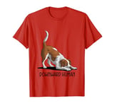 Funny Dog Yoga - Downward Human for Men and Women T-Shirt