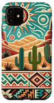 iPhone 11 Southwest Red Rocks Desert Cacti Cactus Turquoise Brown Case