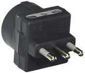 BTicino S3610G Adaptateur Tris avec 1 prise allemande 10 A et 2 prises italiennes 10 A, anthracite, S3611G 1500W, 250V