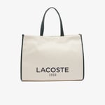 Lacoste Sac cabas Heritage Canvas en toile Taille Taille unique Farine Sinople