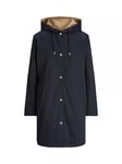 Lauren Ralph Lauren Rain Reversible Coat, Dark Navy/Birch Tan