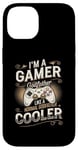 Coque pour iPhone 14 Gamer Godfather pour hommes, jeux vidéo amusants, vintage