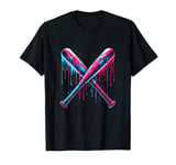 Cross Baseball Bat with SprinklesDrip Sports Player Softball T-Shirt