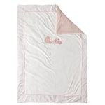 Nattou Grande Couverture Douillette pour Bébé en Coton et Polyester, Renard et Lapin, à Motif réversible, 135 x 100 cm, Alice et Pomme, Rose