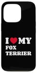 Coque pour iPhone 13 Pro Fox Terriers Foxterriers I Love My Fox Terrier Foxterrier