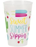 6 stk Sweet Summer Sippin Plastmuggar 473 Ml