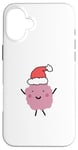 iPhone 16 Plus Christmas Pink Raspberry Funny Hat Case