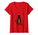 Disney Hocus Pocus Binx with Black Flame Candle Full Moon V-Neck T-Shirt