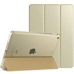 TiMOVO Case for New iPad 9th Generation 2021 / iPad 8th Generation 2020 (10.2-inch), Slim Translucent Frosted Back Protective Case with Auto Wake/Sleep for iPad 7th Gen 2019 10.2" - Champagne Gold