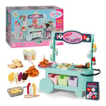 BABY born Snack Shop, Food Stand for Dolls with Cooking Sound Effects, 25 Different Fast Food Snacks, For Children Aged 3+, 835883 Zapf Creation