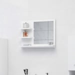 Miroir simple de salle de bain Style baroque - Blanc 60x10,5x45 cm Aggloméré BV190942 Bonnevie