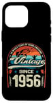 Coque pour iPhone 16 Pro Max Vintage 69e anniversaire 69 ans amateurs de pêche nés 1956