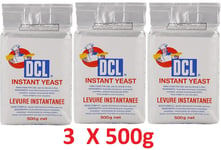 3 X 500g DCL Instant Dried Yeast Bread Bakers Bakery Bread Maker