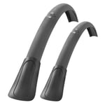 Widget Components Low Profile Blade Fully Reflective Mudguard Set - 700c Charcoal / Black Charcoal/Black