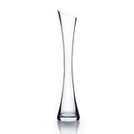 WGV - Vase en Verre Transparent Maria - Hauteur : 40,6 x 36,8 cm - Coupe inclinée Ouverte de 7,6 cm - pour fête de Mariage, événement, décoration de Bureau à Domicile