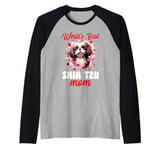 Shih Tzu Dog Breed Pet World's Best Shih Tzu Mom Raglan Baseball Tee