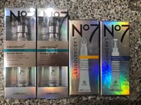 2 x No7 LABORATORIES LINE CORRECTING BOOSTER SERUM 15ml + Corrector + Serum