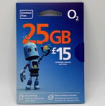 1 x O2 SIM CARD Pay As You Go Brand new PAY & GO 02 -EU ROAMING 