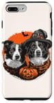 iPhone 7 Plus/8 Plus Halloween Border Collie Dogs Cute Witch Dog Pumpkin Bat Case